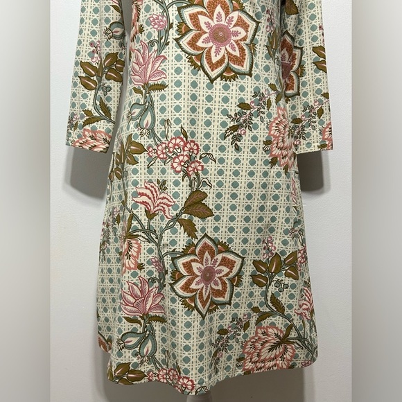 Spartina 449 Nora Dress Calm Waters Floral Cane Blue - Picture 8 of 16